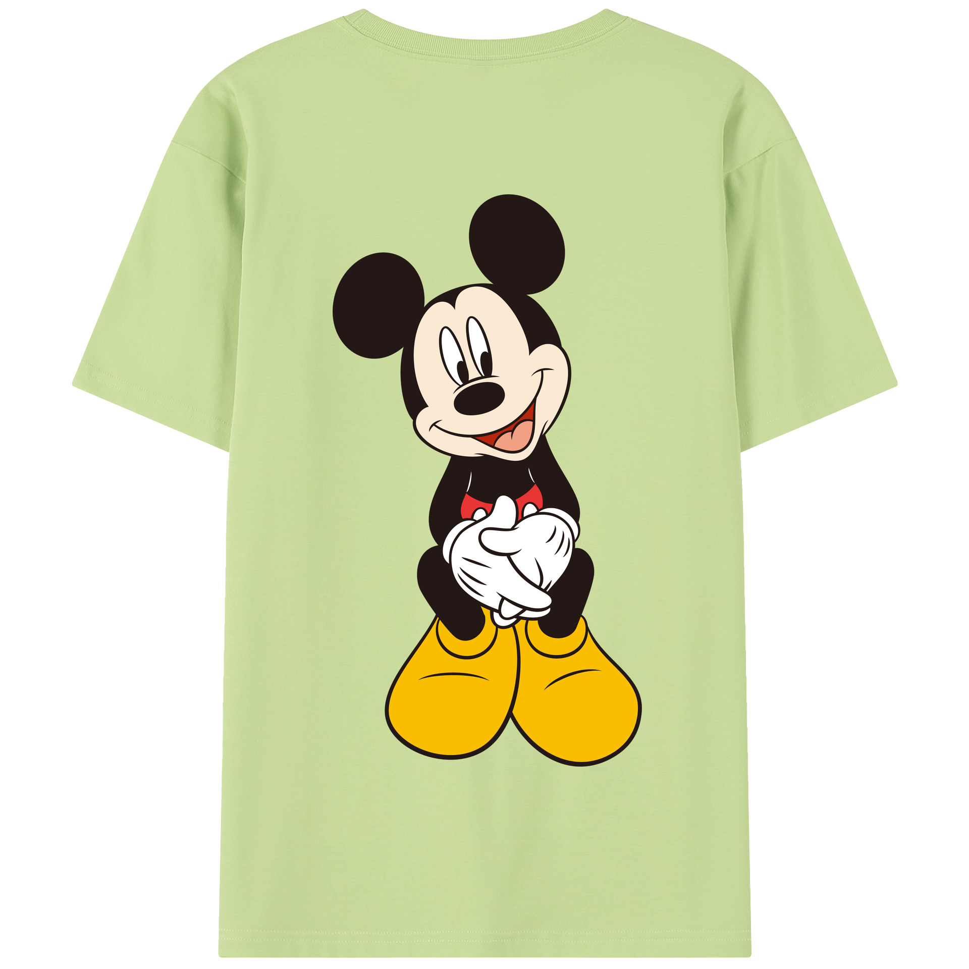 （画像用） ミッキーマウス Mickey Mouse 綿100％半袖Tシャツ（背面プリント）